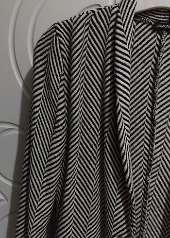 Zebra Desenli Kadın Midi Blazer - Görsel 3