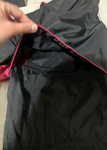 Kadın Siyah pembe Fermuarlı Midi Yağmurluk - Görsel 10