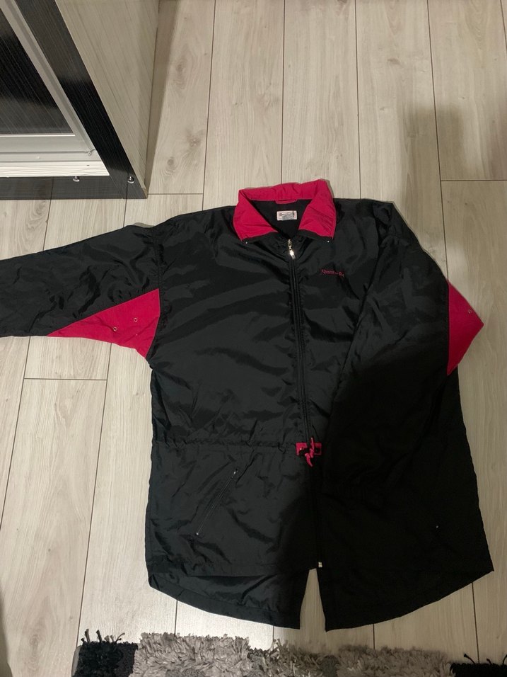 Kadın Siyah pembe Fermuarlı Midi Yağmurluk - Görsel 2