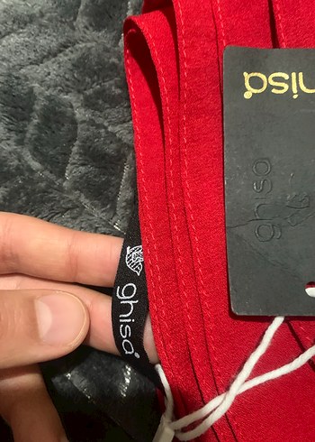 Kırmızı Kadın şal - Görsel 2