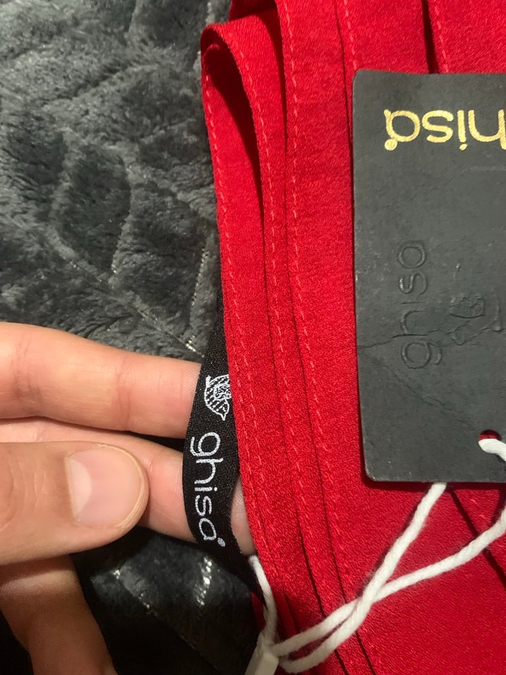 Kırmızı Kadın şal - Görsel 2