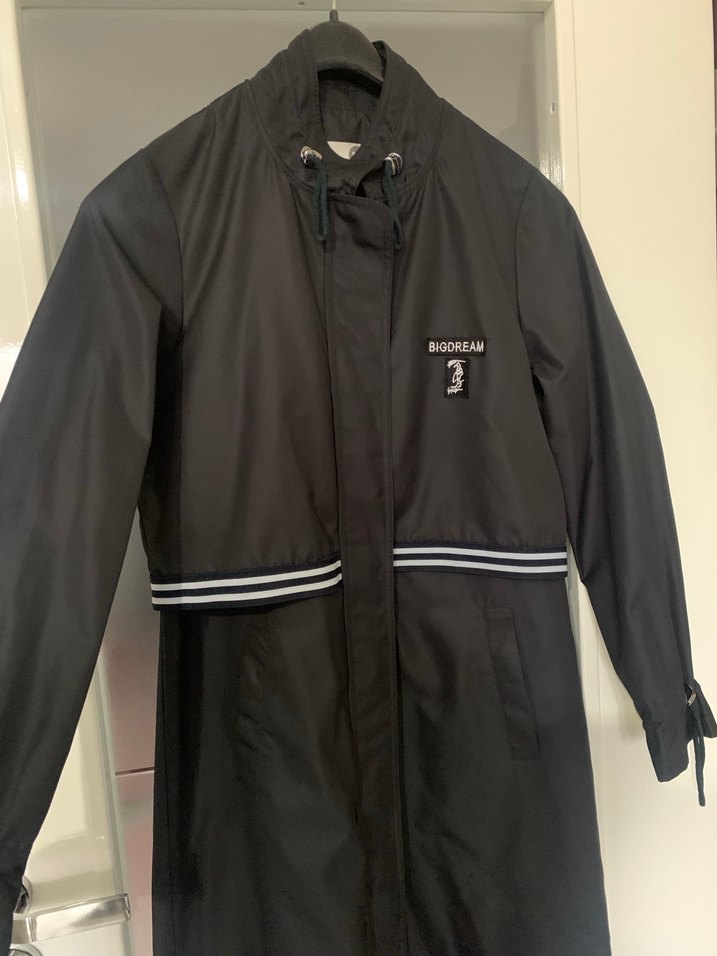 Kadın Siyah Uzun Trençkot - Görsel 2