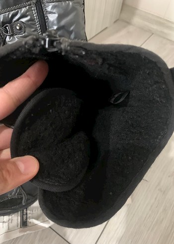 Gri Kadın Dolgu Topuklu Bağcıklı Bot - Görsel 4