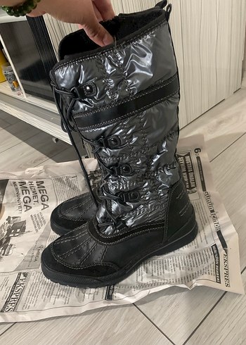 Gri Kadın Dolgu Topuklu Bağcıklı Bot - Görsel 3