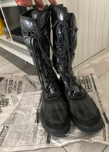 Gri Kadın Dolgu Topuklu Bağcıklı Bot - Görsel 2