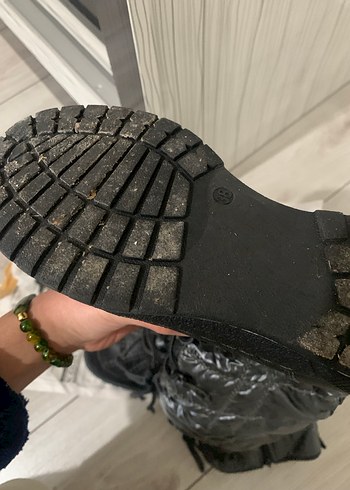 Gri Kadın Dolgu Topuklu Bağcıklı Bot - Görsel 6