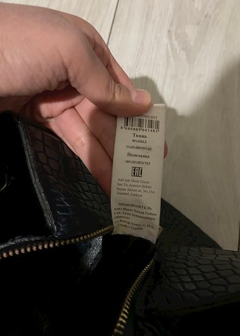 Kroko Desenli Siyah Deri Kadın Çanta - Görsel 12