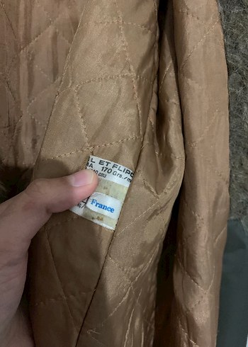 Kahverengi Peluş Detaylı Uzun Kadın Kaban - Görsel 14