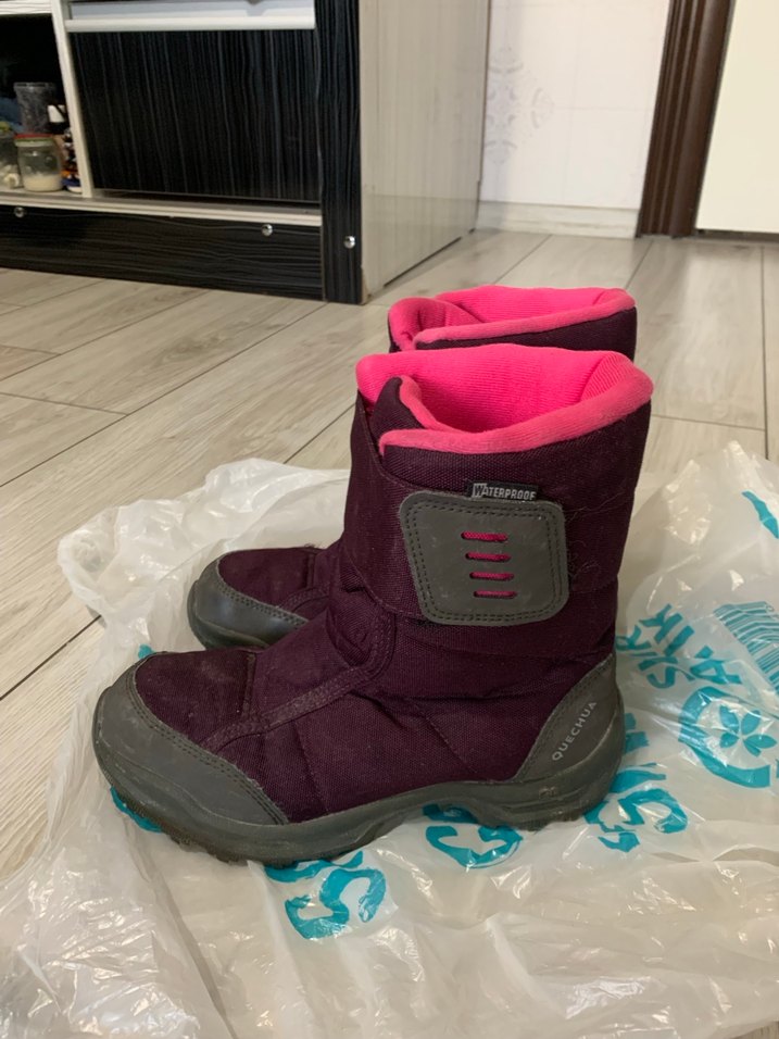 Kız Çocuk Mor Cırtcırtlı Kauçuk Bot - Görsel 3