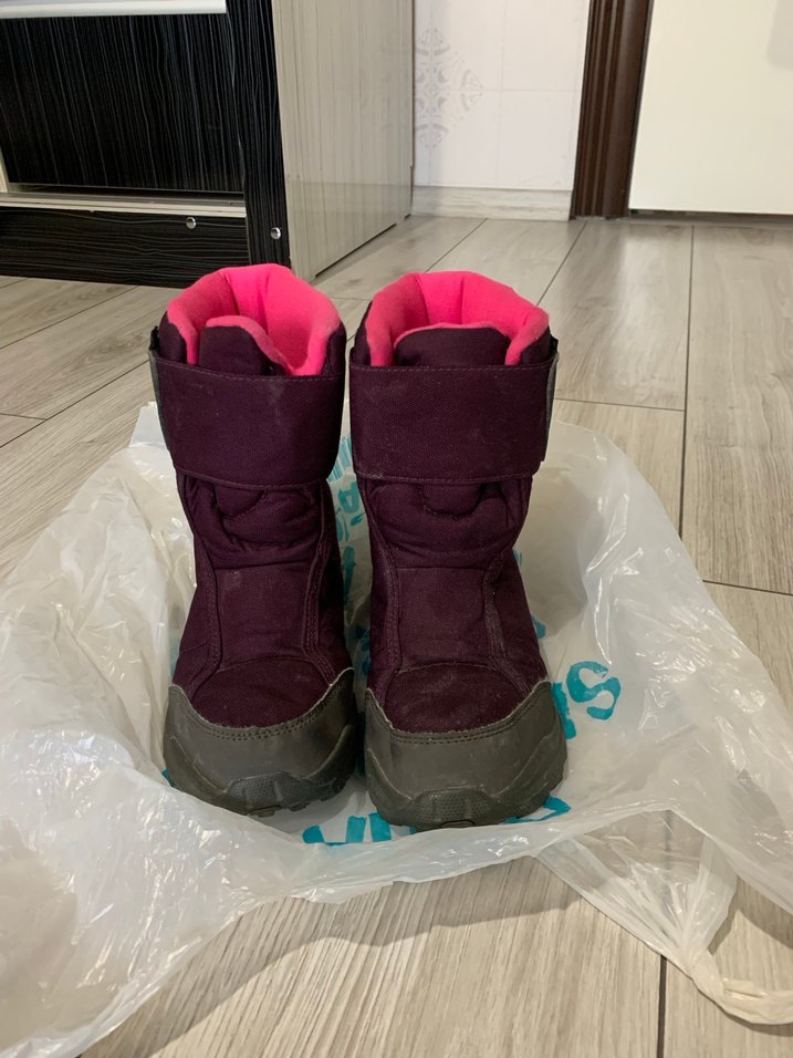 Kız Çocuk Mor Cırtcırtlı Kauçuk Bot - Görsel 2