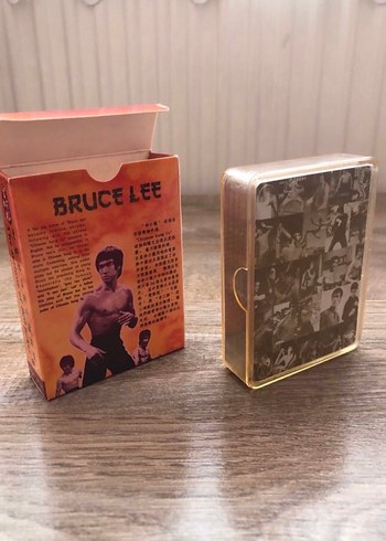 Kırmızı Çin Kung Fu Oyun Kartları Seti bruce Lee - Görsel 3