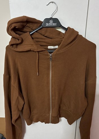 Oysho Kahverengi Fermuarlı Kadın Sweatshirt