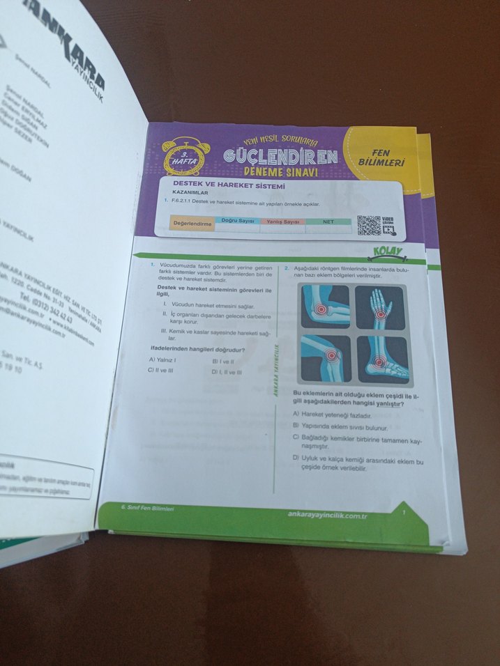 6. Sınıf Fen Bilimleri haftalık deneme - Görsel 2