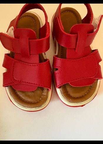 Kırmızı Tokalı Erkek Çocuk Sandalet - Görsel 3