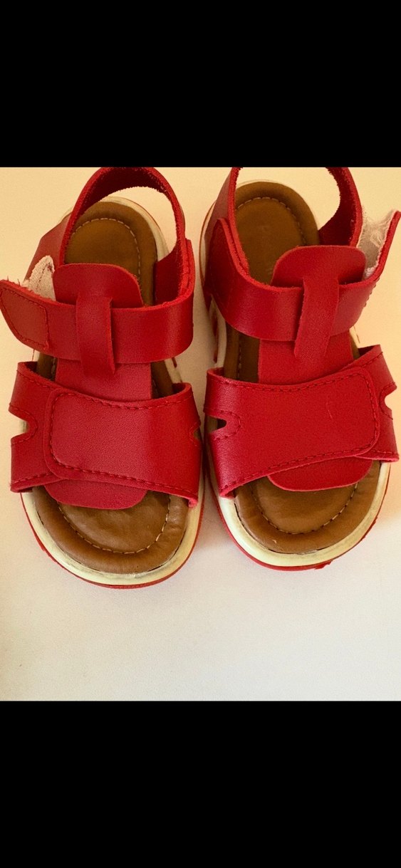 Kırmızı Tokalı Erkek Çocuk Sandalet - Görsel 3
