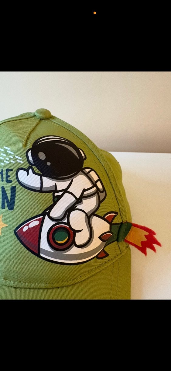 Yeşil Erkek Çocuk Ay Temalı Şapka - Görsel 2
