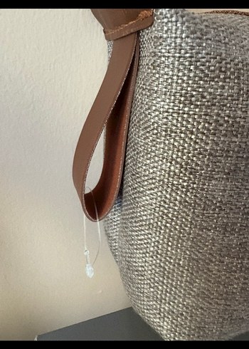 Gri Kadın Makyaj Çantası Pamuk Kumaş - Görsel 3