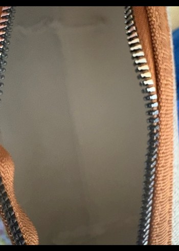 Gri Kadın Makyaj Çantası Pamuk Kumaş - Görsel 5