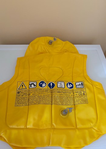 Sarı Çocuk Can Yeleği Puzzle Desenli - Görsel 4