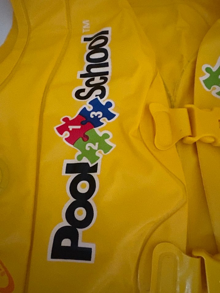 Sarı Çocuk Can Yeleği Puzzle Desenli - Görsel 2