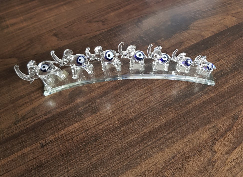 Mavi Nazar Boncuklu Fil Figürlü Bileklik - Görsel 2