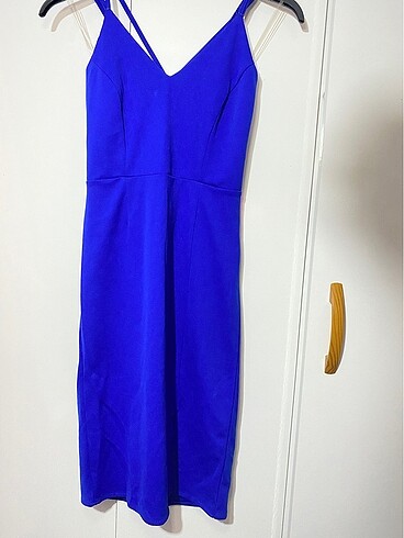 Zara Mavi midi boy elbise