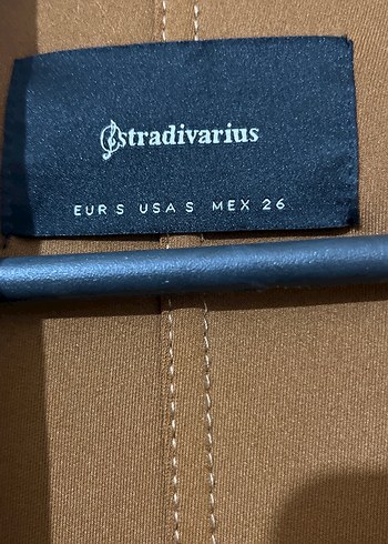Stradivarius Bej Süet Kadın Uzun Trençkot