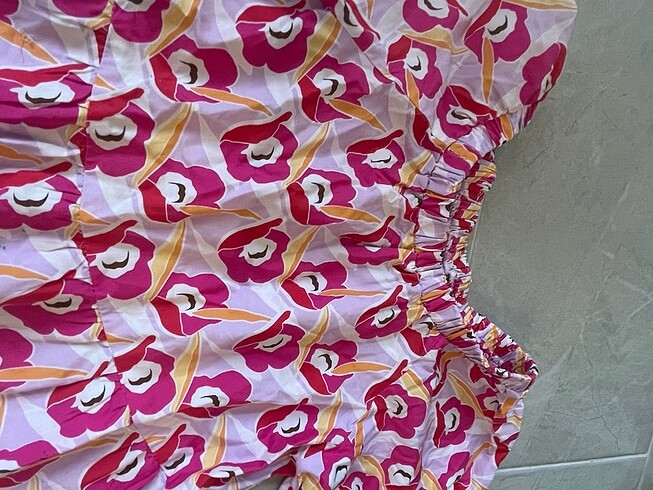 Zara Zara saf pamuk (poplin) çiçekli elbise