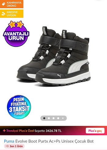 Puma Çocuk Kamuflaj Desenli Spor Bot