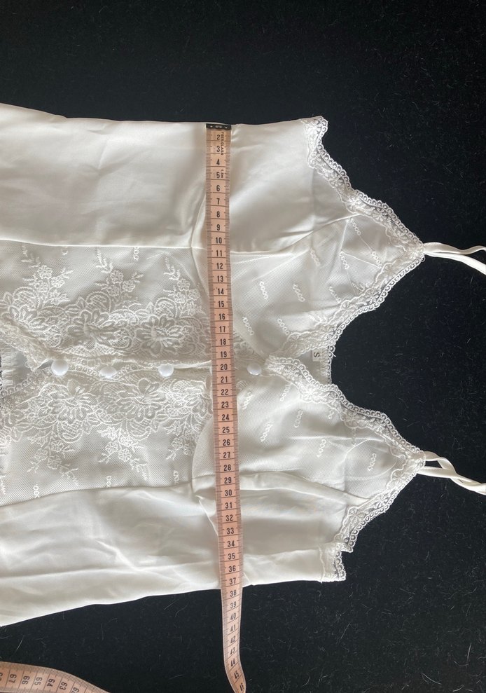 Dantel Detaylı Beyaz Saten Büstiyer - Görsel 5