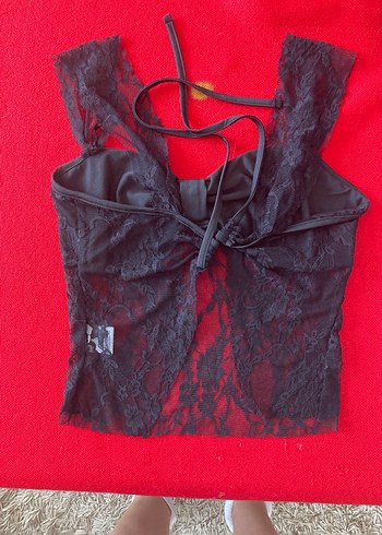 Dantel Detaylı Gotik Halter Yaka Büstiyer - Görsel 2