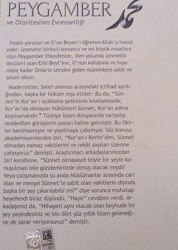 Diğer Peygamber ve Otoritesinin Evrenselliği Kitabı