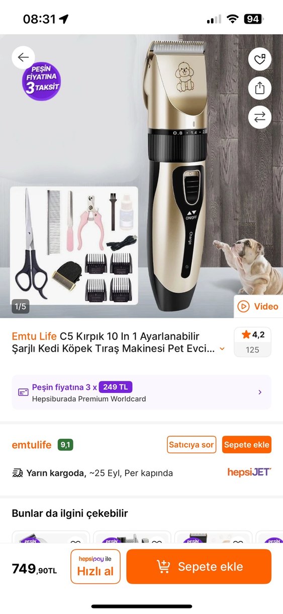 Evcil Hayvan Bakım Seti - Görsel 3