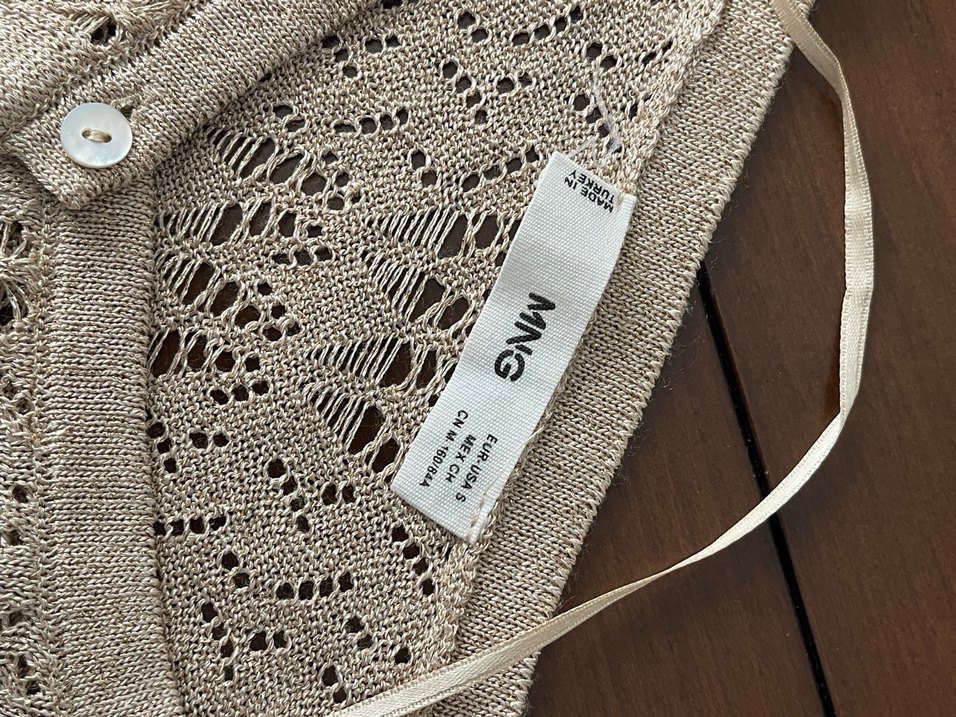 Bej Örgü Bohem Kadın Hırka - Görsel 3