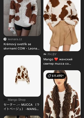 Bohem Tarz Kahverengi Nakışlı Boğazlı Kazak - Görsel 5