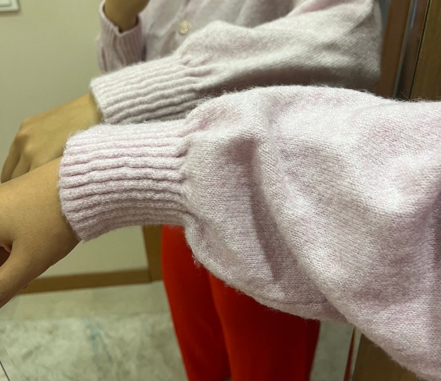 Düğmeli Pembe Midi Kadın Hırka - Görsel 2