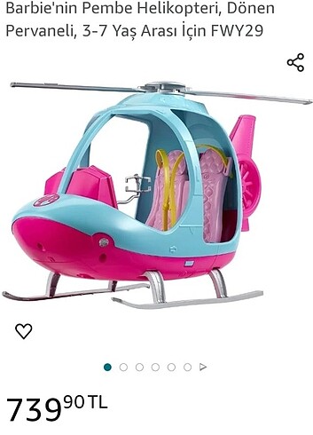 Barbie pembe helikopter