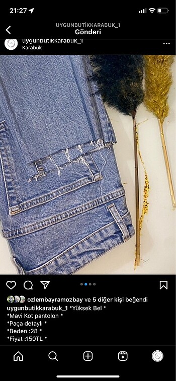Zara Kot pantolon jeans