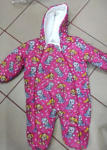 Kapüşonlu Desenli Örgü Kız Bebek Tulumu - Görsel 5