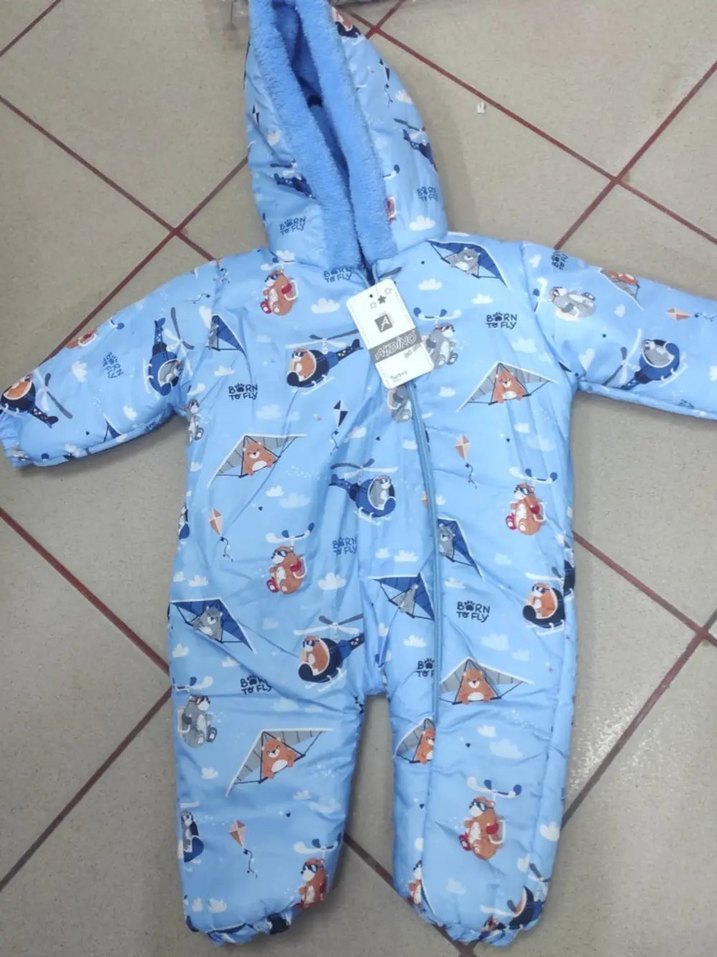 Kapüşonlu Desenli Örgü Kız Bebek Tulumu - Görsel 4