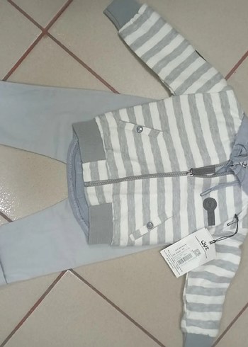 Düğmeli Kız Denim Ceket Gri Yaka - Görsel 15
