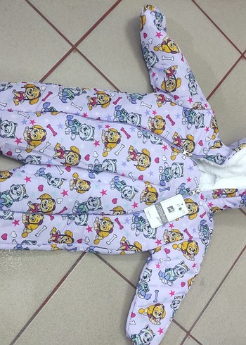 Renkli Bağlamalı Desenli Fermuarlı Bebek Tulumu - Görsel 5