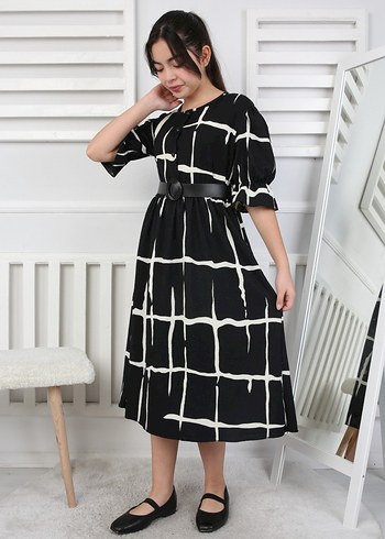 Diger Siyah Uzun Kolsuz Elbise - Görsel 7