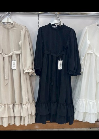 Diger Siyah Uzun Kolsuz Elbise - Görsel 8