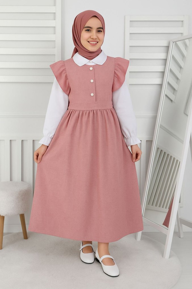 Diger Siyah Uzun Kolsuz Elbise - Görsel 3