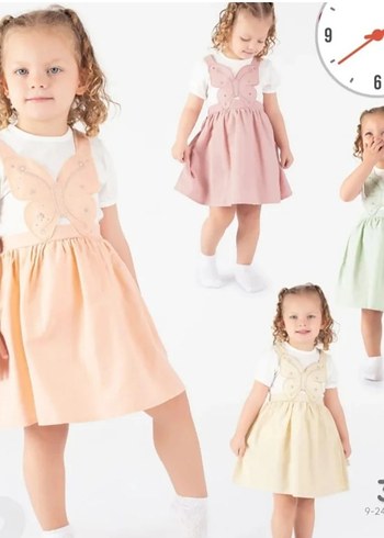 Kız Çocuk Pembe Nakışlı Kolsuz Elbise
