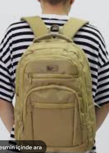 Kırmızı Fermuarlı Erkek Sırt Çantası - Görsel 7