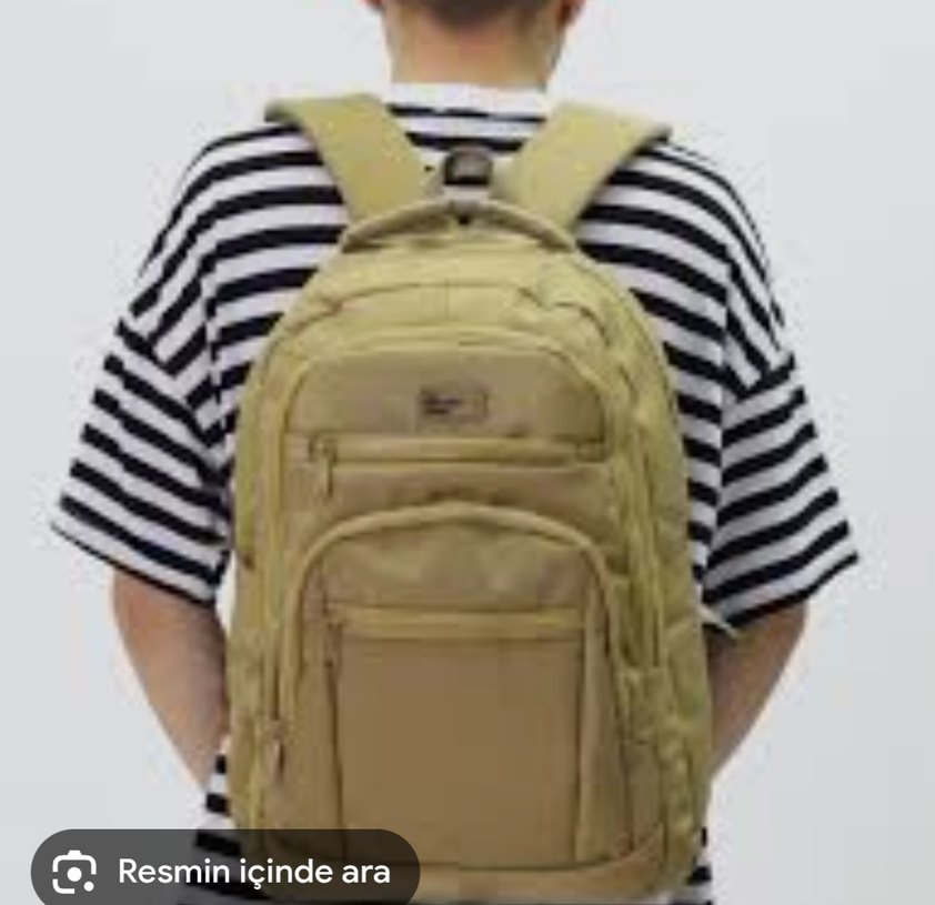 Kırmızı Fermuarlı Erkek Sırt Çantası - Görsel 4