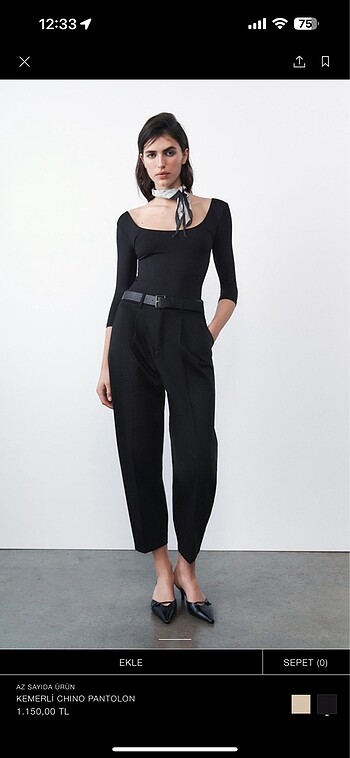 ZARA CHINO PANTOLON 36 beden