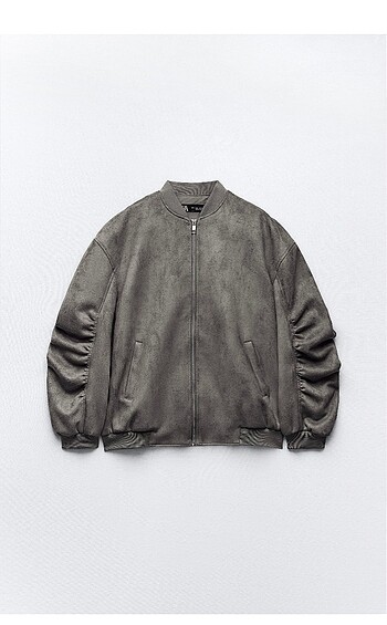 Oversize süet bomber ceket